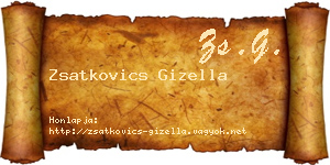 Zsatkovics Gizella névjegykártya