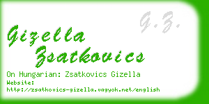 gizella zsatkovics business card